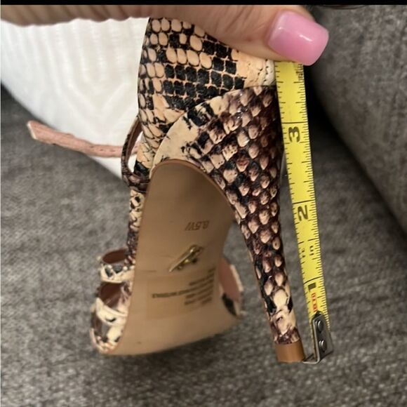 Hal Rubenstein all leather snake print strappy heels (9) - Picture 12 of 12